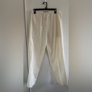 bundle of 2 Alan Stuart women cream  cotton casual pants size M